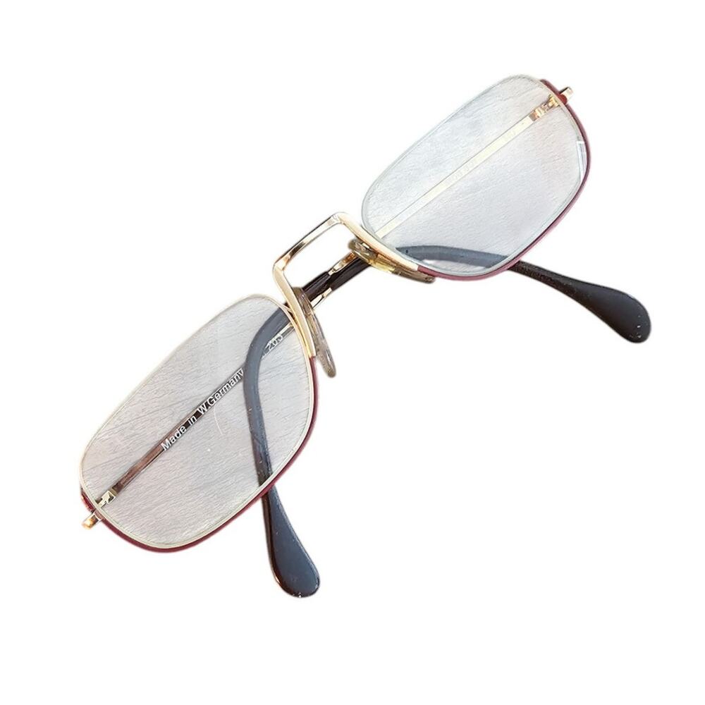 Vintage West Germany Nordic Metal Glasses Frame Model 801 Gold